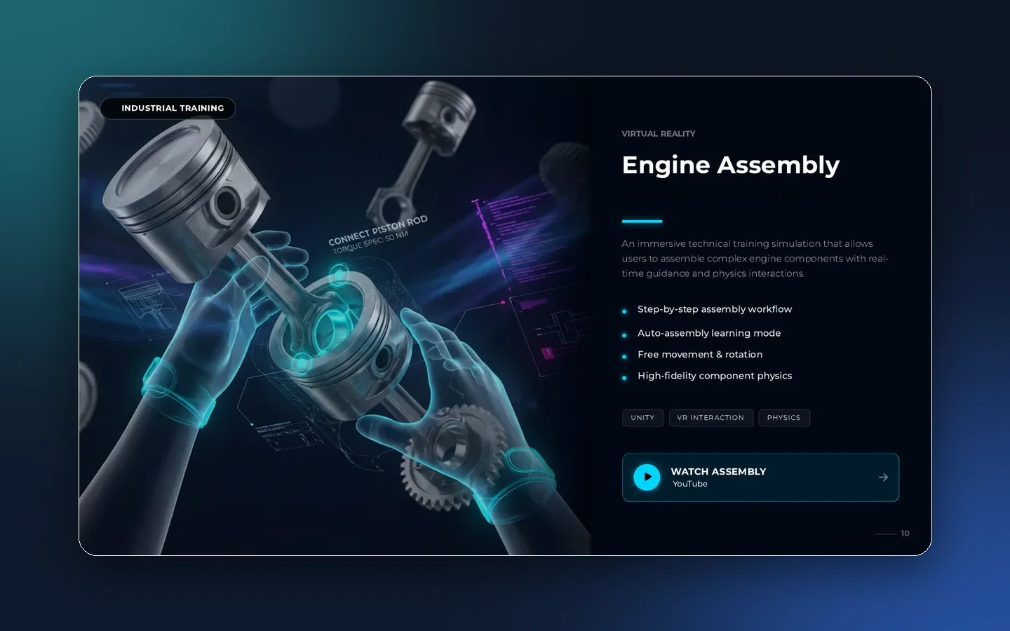 VR Engine Assembly Training — VR project by Hash Media
